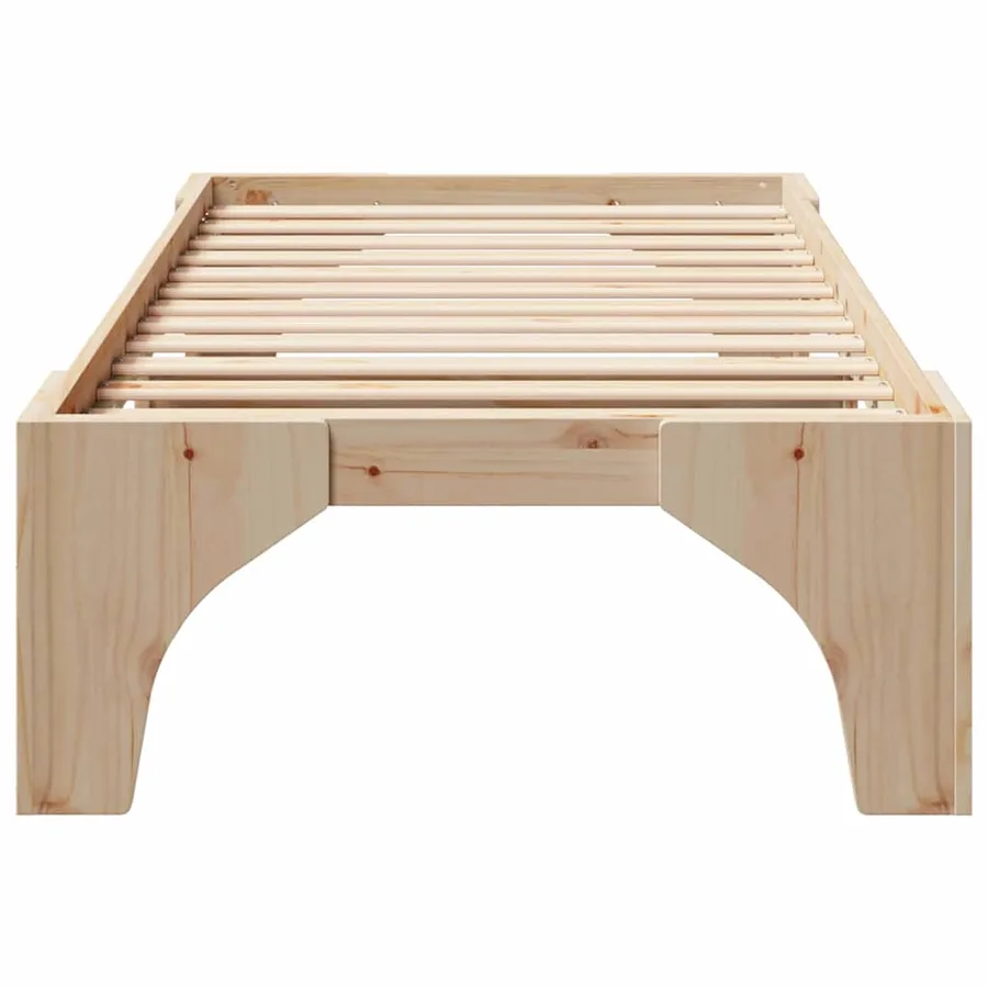 Cadre de lit Marron 100 x 200 cm Pin massif - 5