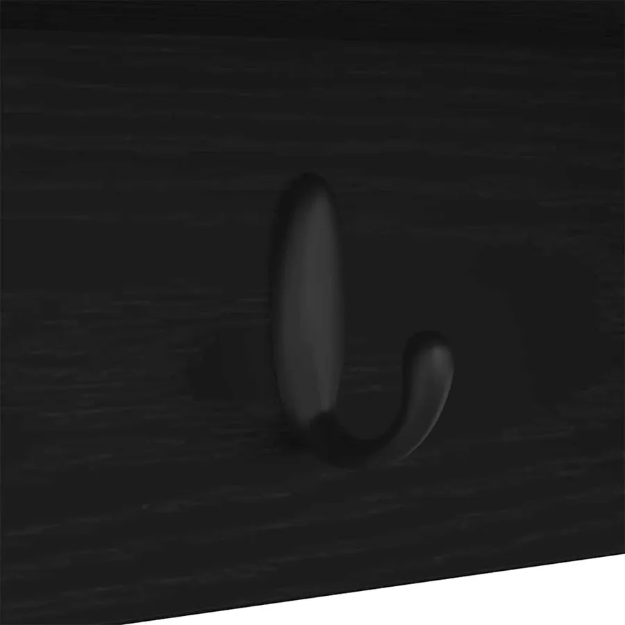Porte-manteau mural avec étagère Chêne noir 50 x 16 x 26 cm - 9