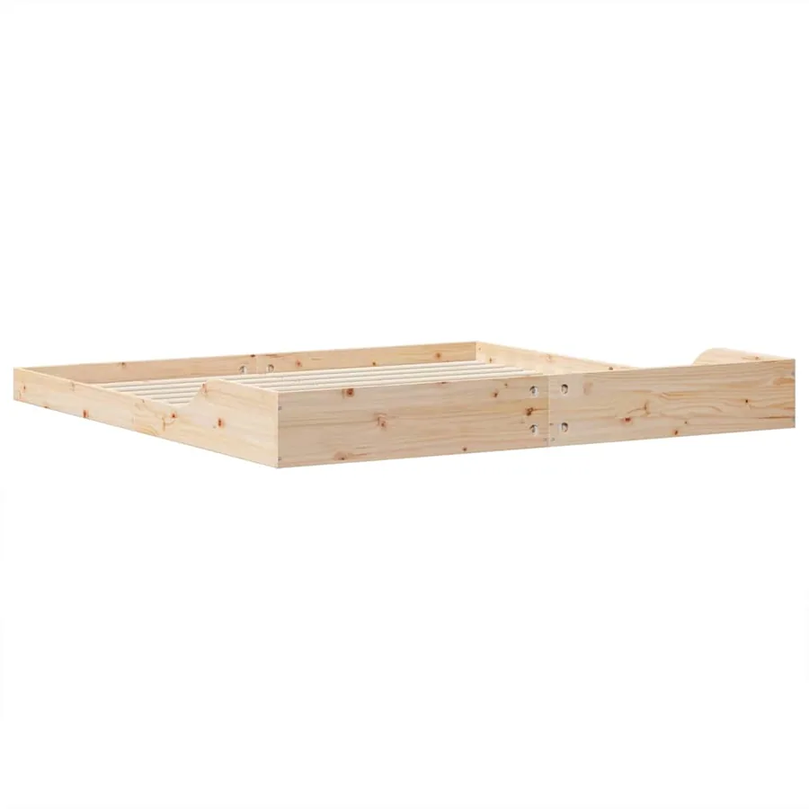 Cadre de lit Marron 180 x 210 cm Pin massif - 7