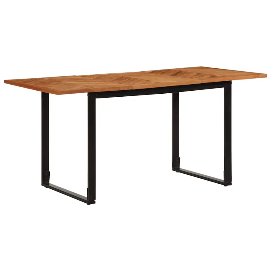 Table à manger 160x80x75 cm bois massif d'acacia - 10