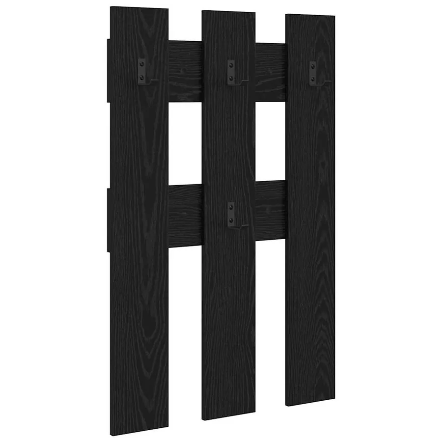 Porte-manteau mural Montage mural Chêne noir 65 x 3 x 100 cm - 2