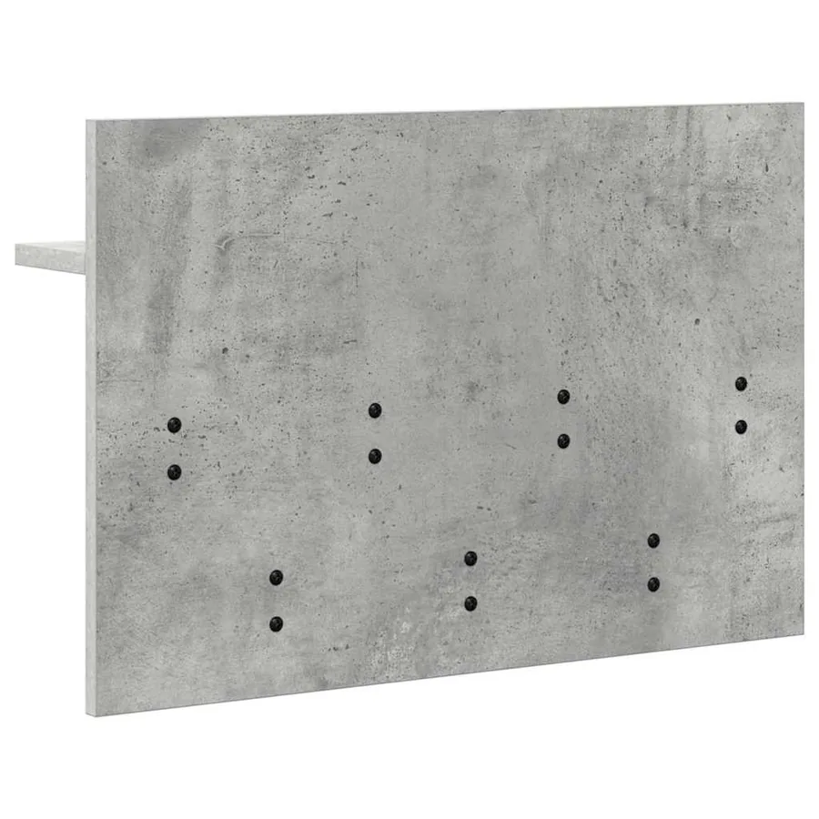 Porte-manteau mural avec étagère Gris béton 60 x 40 x 12 cm - 7