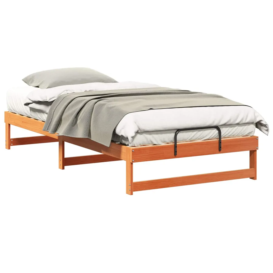 Cadre de lit Marron 100 x 210 cm Pin massif - 2