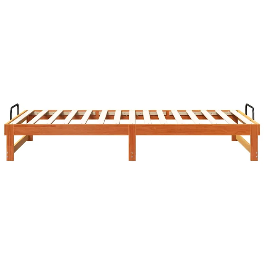 Cadre de lit Marron 100 x 210 cm Pin massif - 6