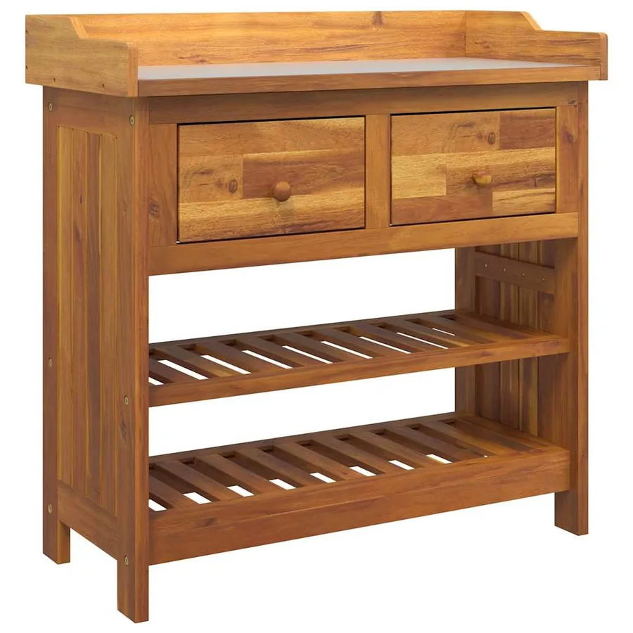 Armoire de jardin avec tiroir Naturel 78 x 36,5 x 78 cm - 2