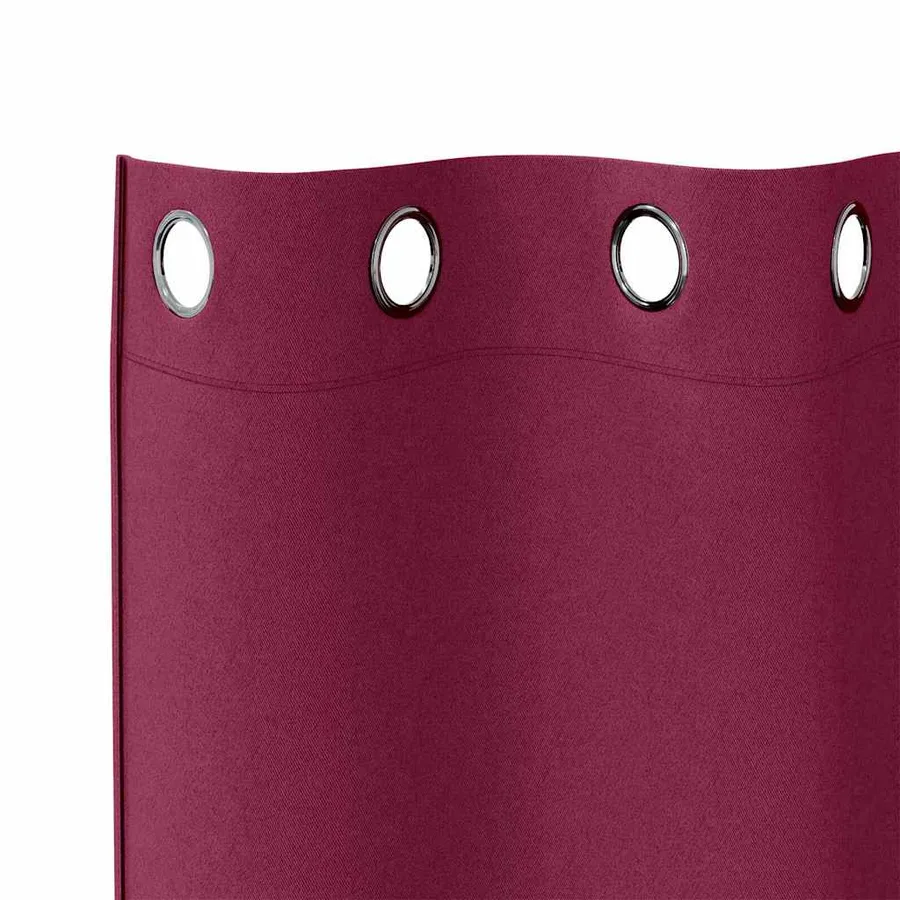 Rideaux occultants avec anneaux 2 pcs Bordeaux 175 x 140 cm - 5
