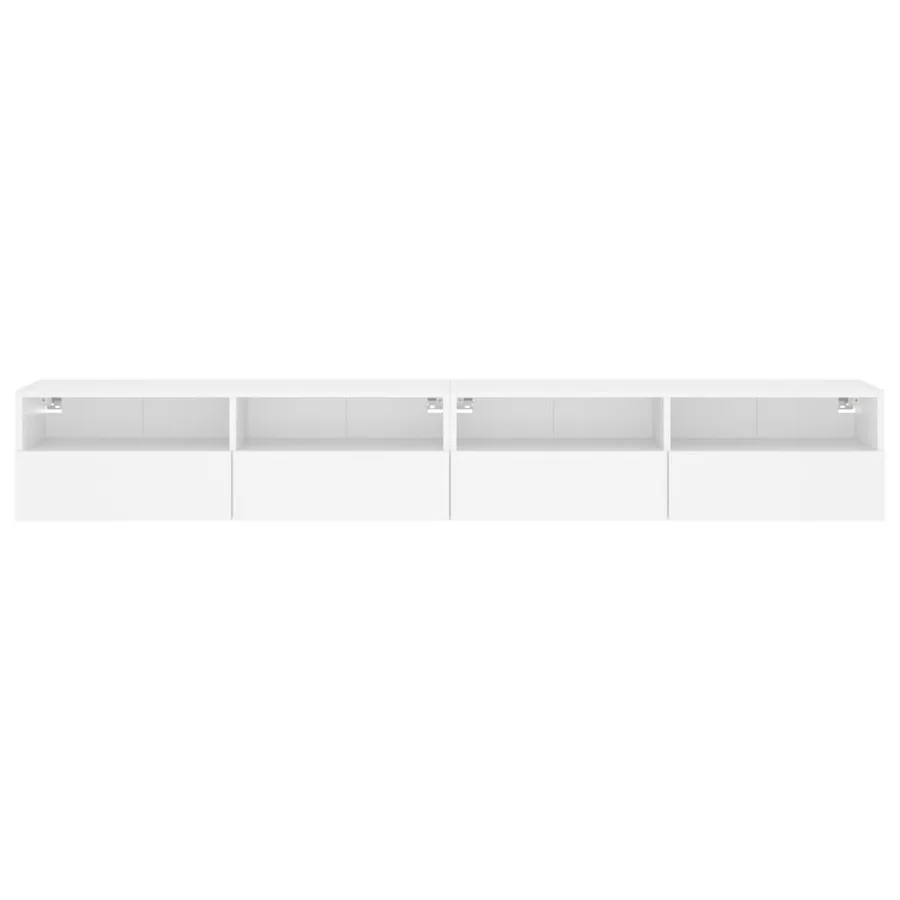 Meubles TV muraux 2 pcs blanc 100x30x30 cm bois d'ingénierie - 7