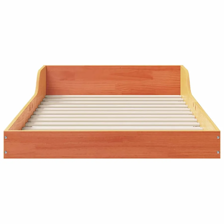 Cadre de lit Brun cire 100 x 200 cm Pin massif - 6