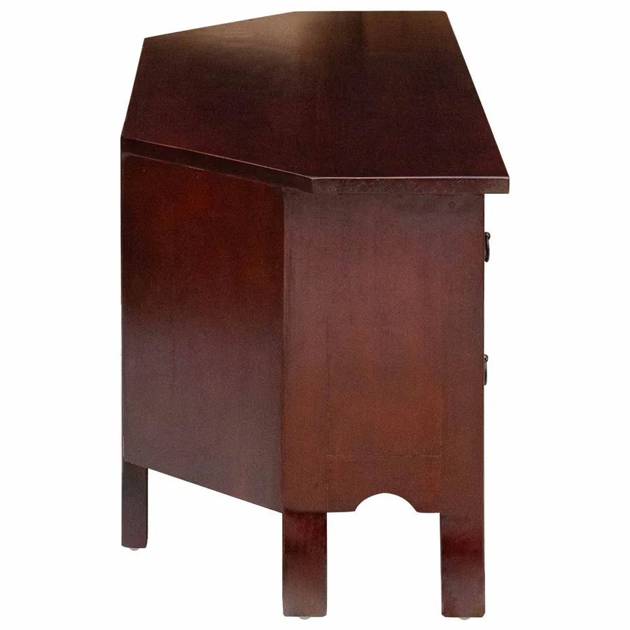 Meuble TV Marron 100 x 40,5 x 46 cm Bois de Mahogany Massif - 6