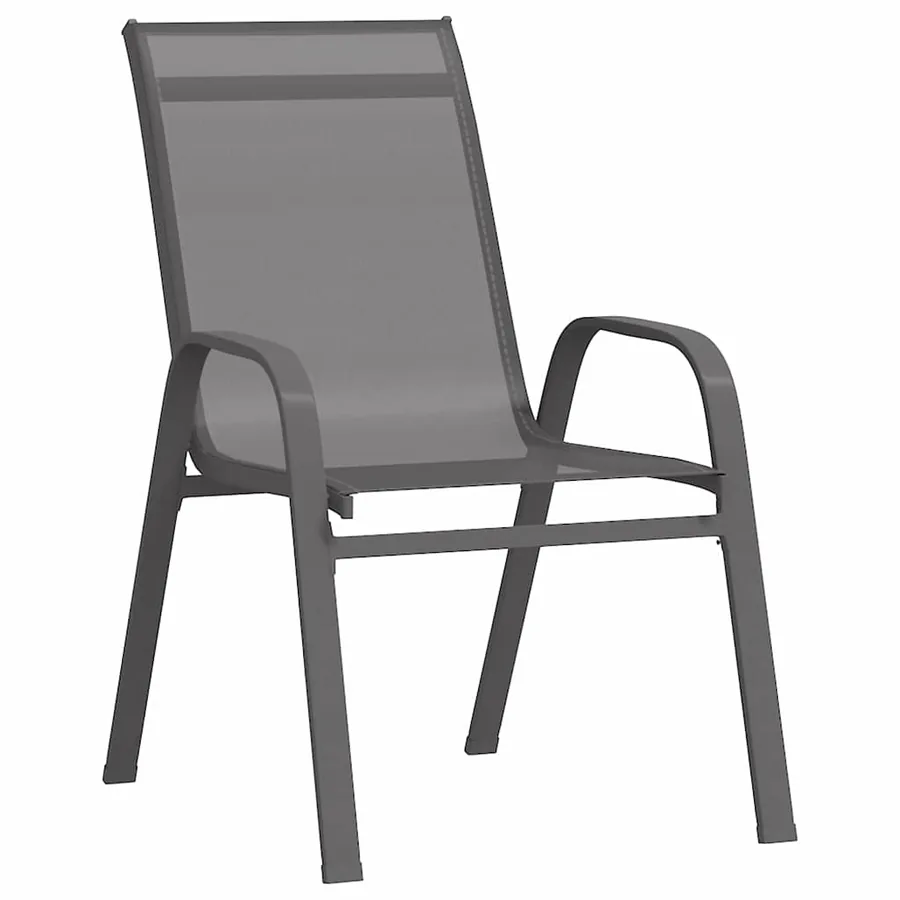 Ensemble de salle à manger pour jardin 5 pcs Gris et Noir - 6