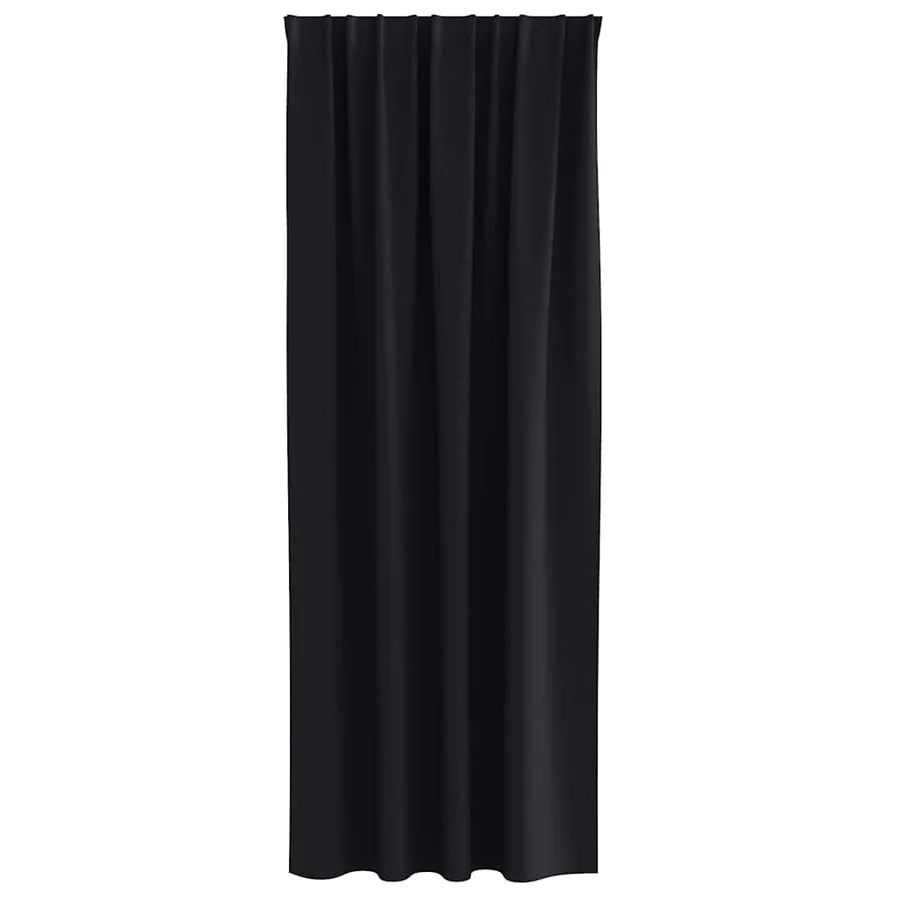 Rideaux occultants avec anneaux 2 pcs Noir 245 x 140 cm - 4
