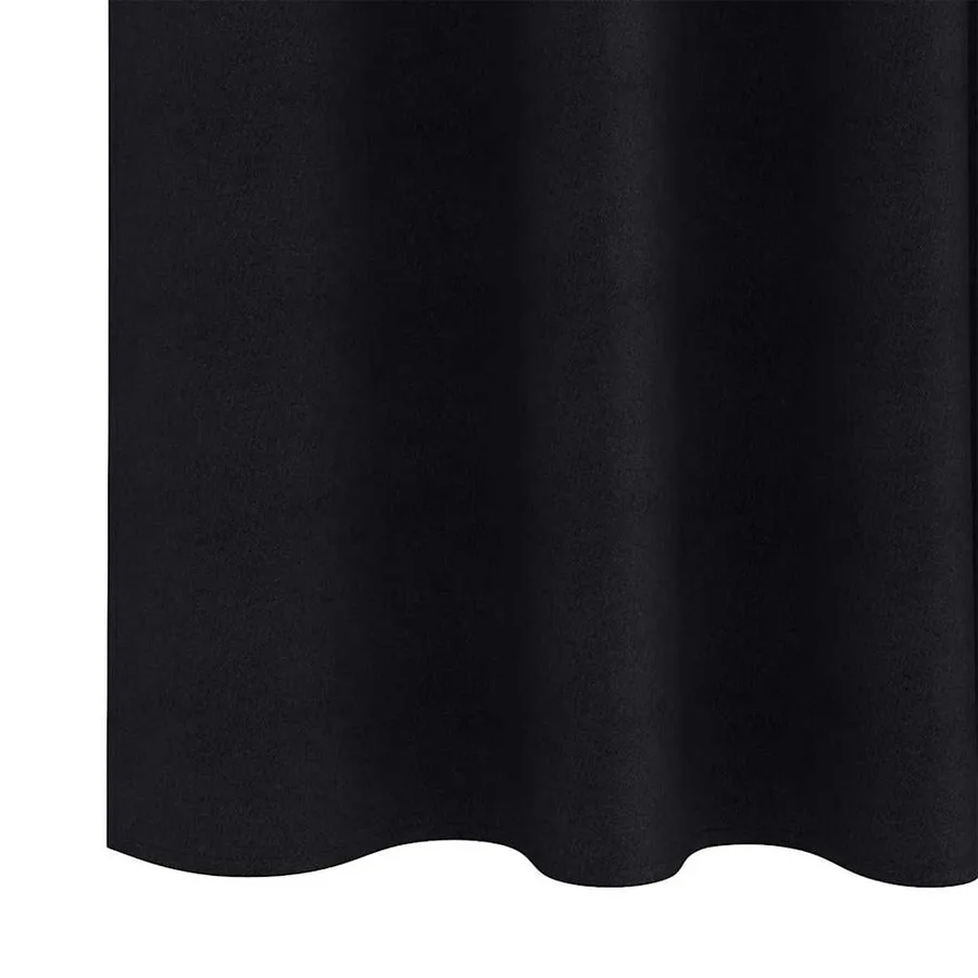 Rideaux occultants avec anneaux 2 pcs Noir 245 x 140 cm - 6
