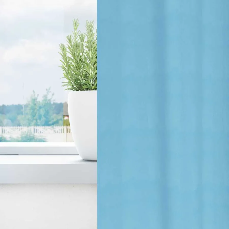 Rideaux occultants avec anneaux 2 pcs Bleu clair 140 x 140 cm - 3