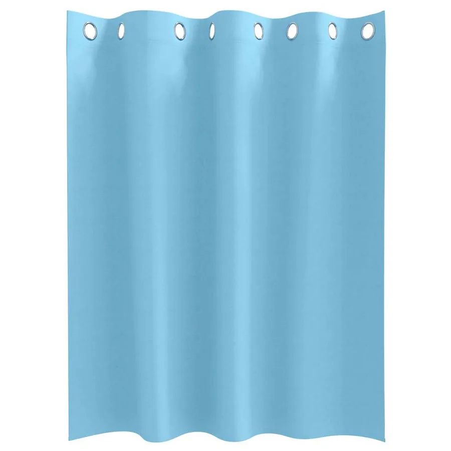 Rideaux occultants avec anneaux 2 pcs Bleu clair 140 x 140 cm - 4