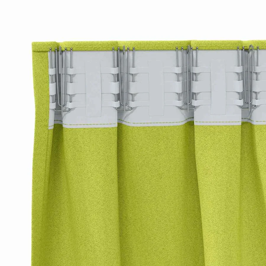 Rideaux occultants avec anneaux 2 pcs Vert 245 x 140 cm - 5