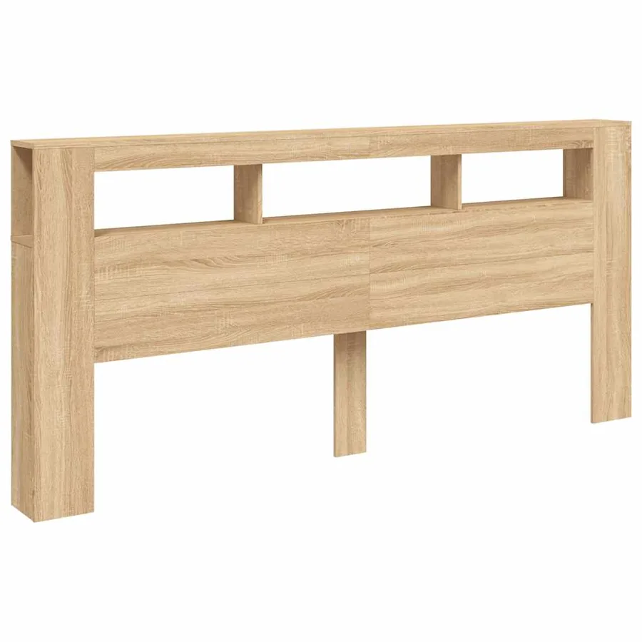 Tête de lit à LED chêne sonoma 220x18,5x103,5cm bois ingénierie - 4
