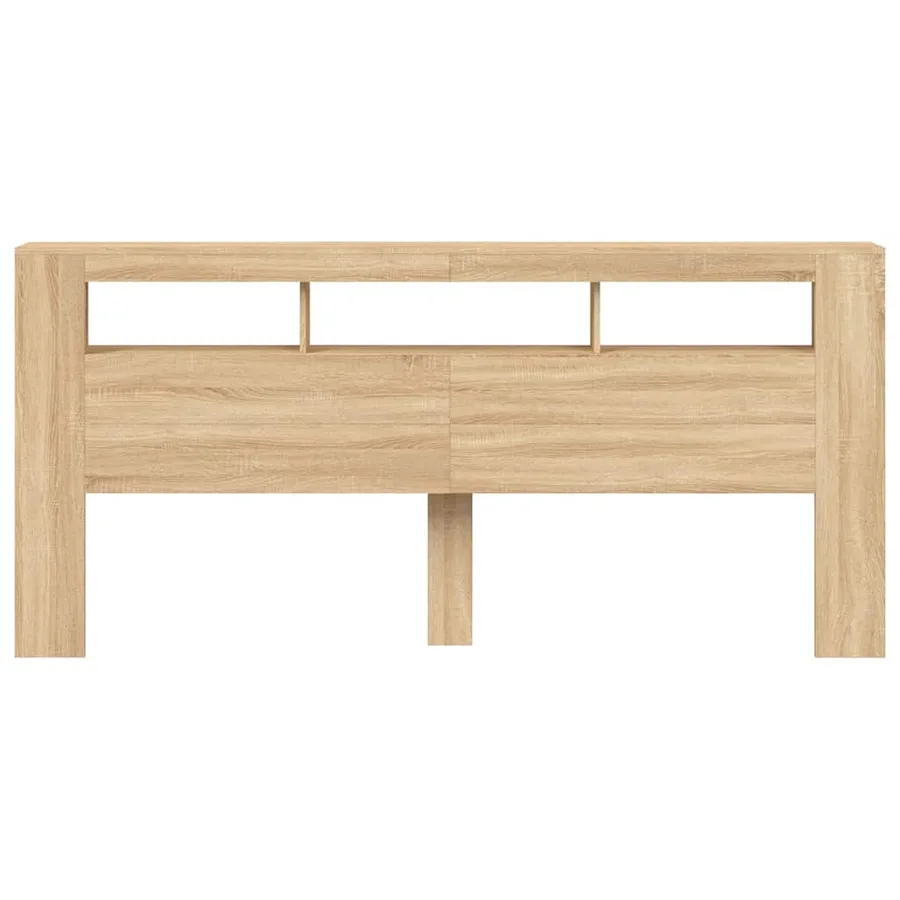 Tête de lit à LED chêne sonoma 220x18,5x103,5cm bois ingénierie - 5