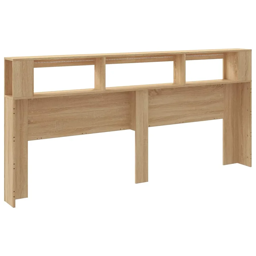 Tête de lit à LED chêne sonoma 220x18,5x103,5cm bois ingénierie - 6