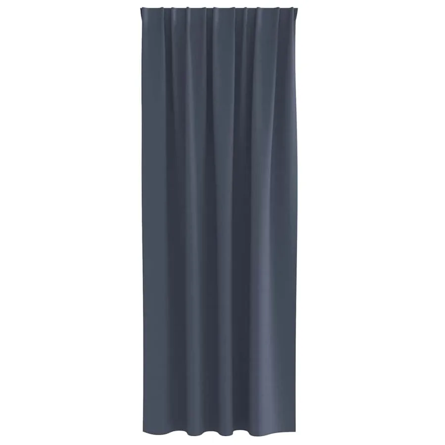 Rideaux occultants avec anneaux 2 pcs Anthracite 260 x 140 cm - 4