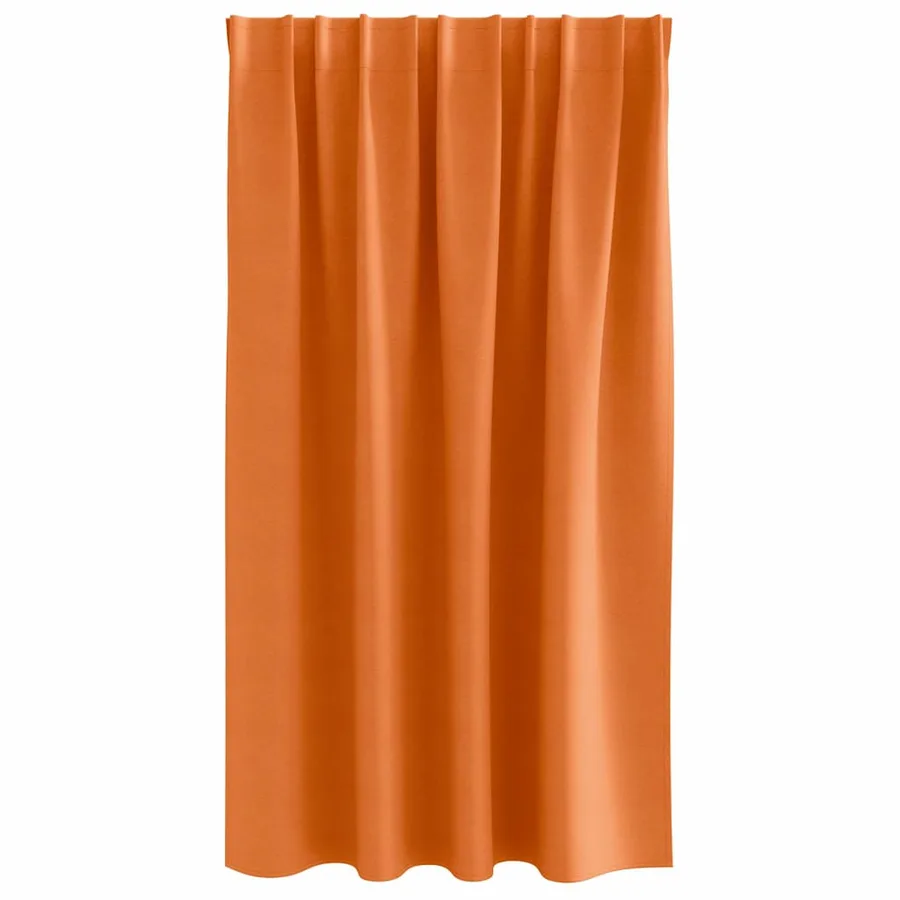 Rideaux occultants avec anneaux 2 pcs Orange vif 140 x 140 cm - 4