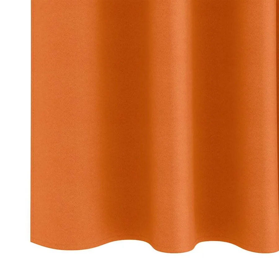 Rideaux occultants avec anneaux 2 pcs Orange vif 140 x 140 cm - 6