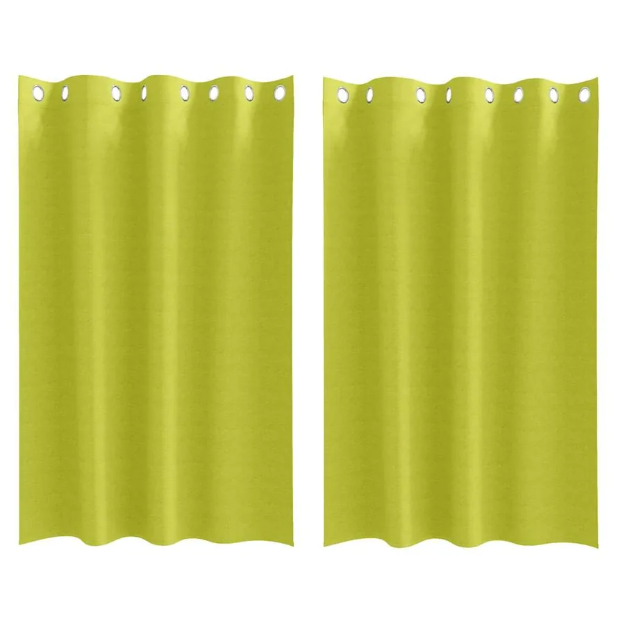 Rideaux occultants avec anneaux 2 pcs Vert 175 x 140 cm - 2
