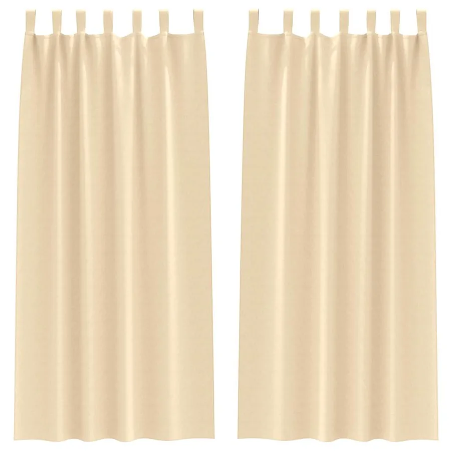 Rideaux occultants avec anneaux 2 pcs Crème 260 x 140 cm - 2