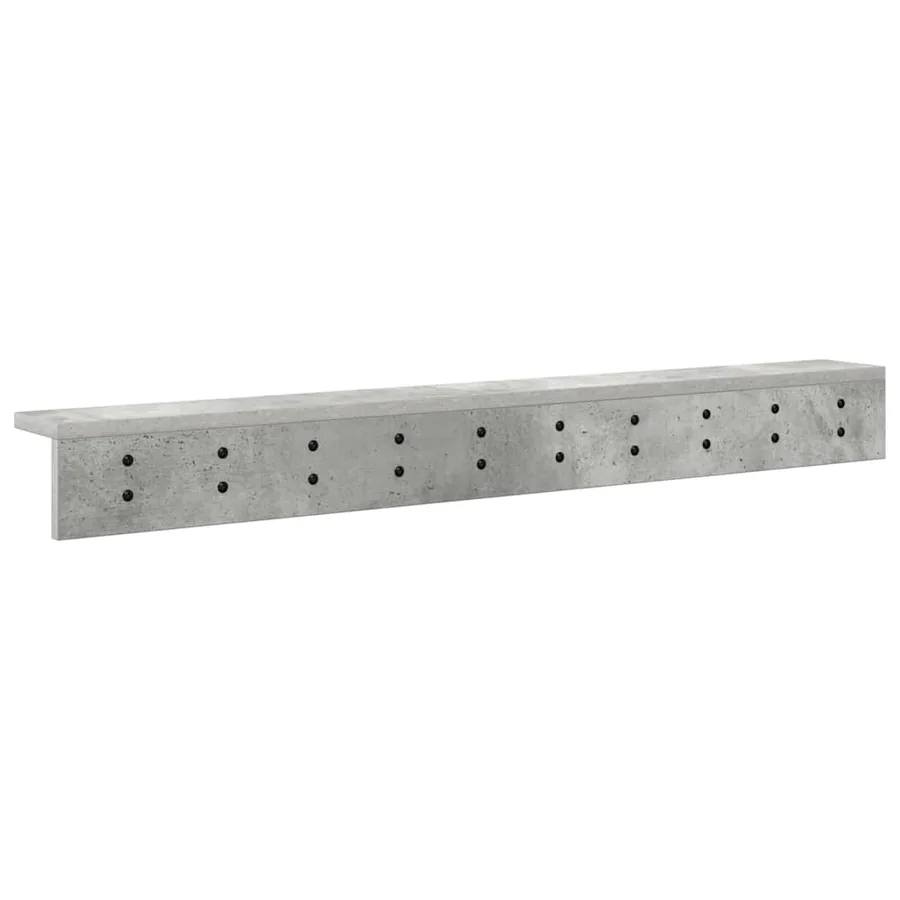 Porte-manteau mural Gris béton 100 x 10,5 x 10,5 cm - 7