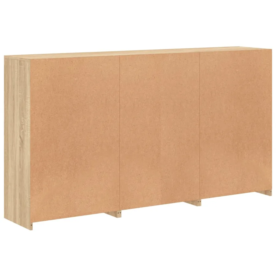 Buffet avec lumières LED chêne sonoma 181,5x37x100 cm - 8