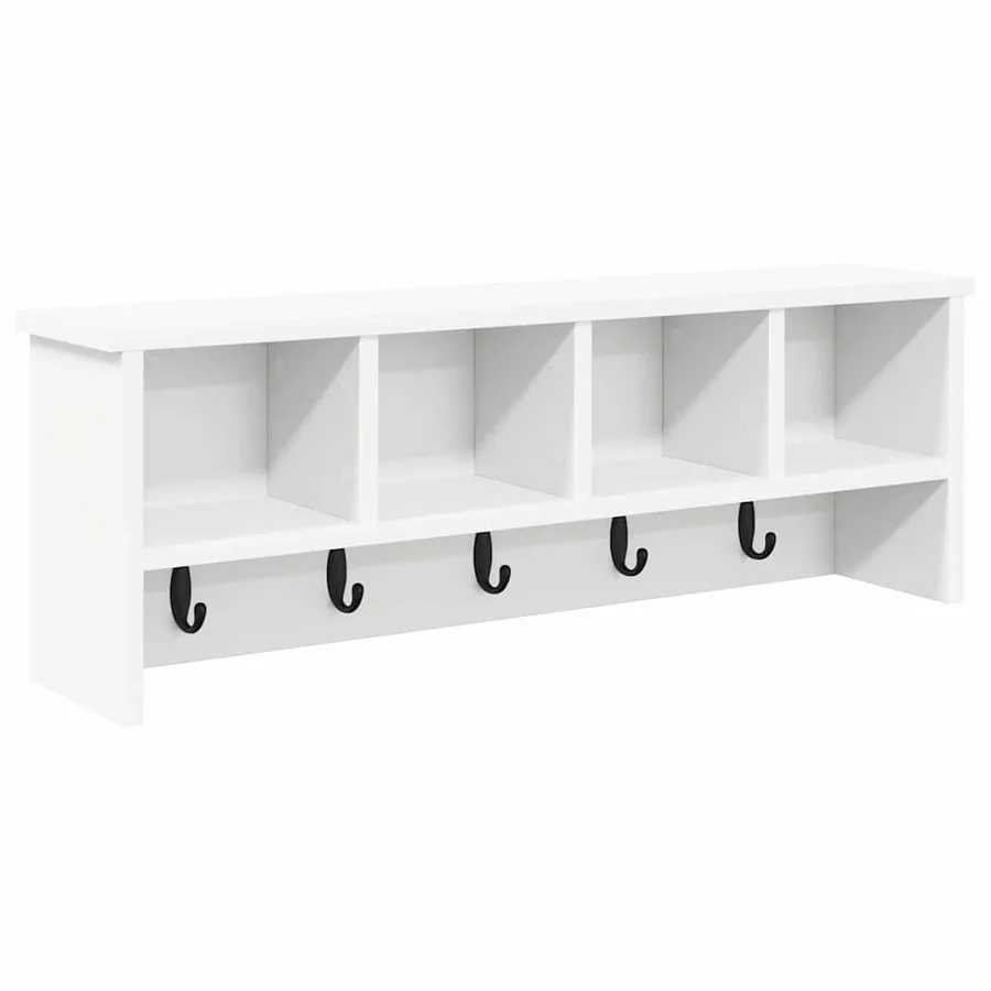 Porte-manteau mural Blanc 75 x 16 x 26 cm Bois d'ingénierie - 2