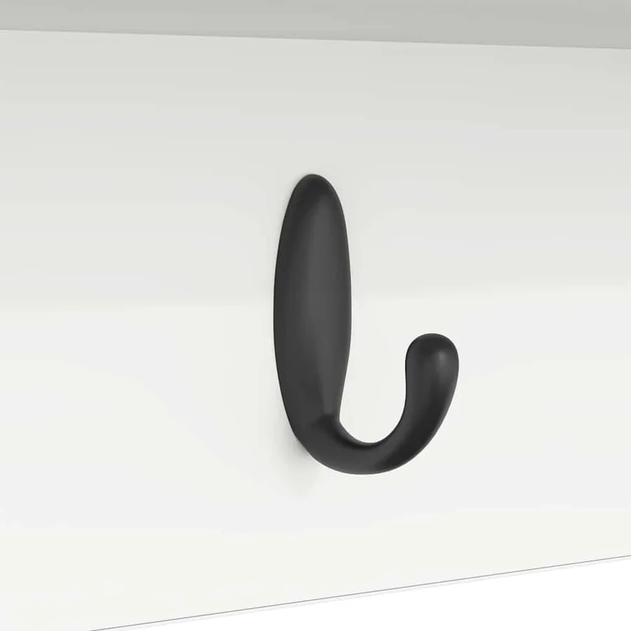 Porte-manteau mural Blanc 75 x 16 x 26 cm Bois d'ingénierie - 9