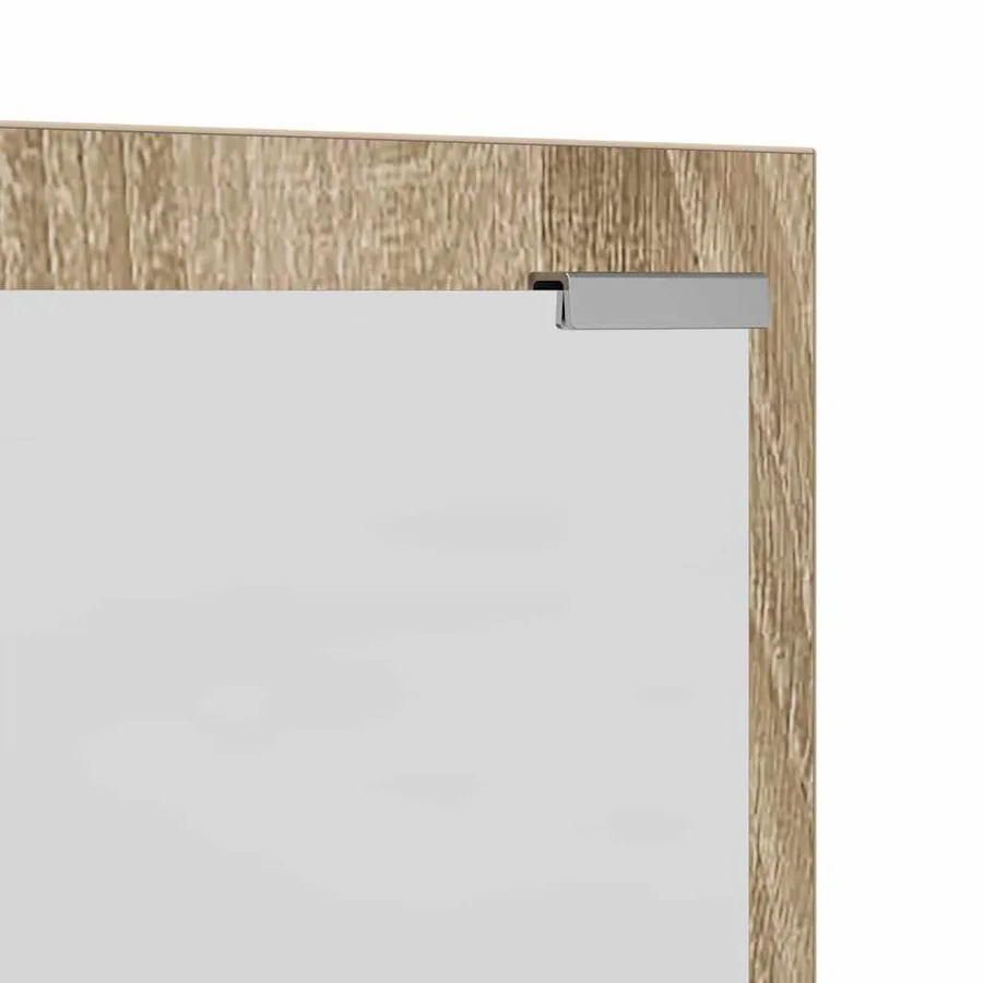 Porte-manteau mural avec miroir Chêne Sonoma 100 x 10 x 100 cm - 9