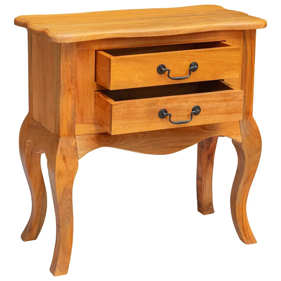 Table d'appoint avec tiroir Naturel 60,5 x 30 x 61 cm - 4