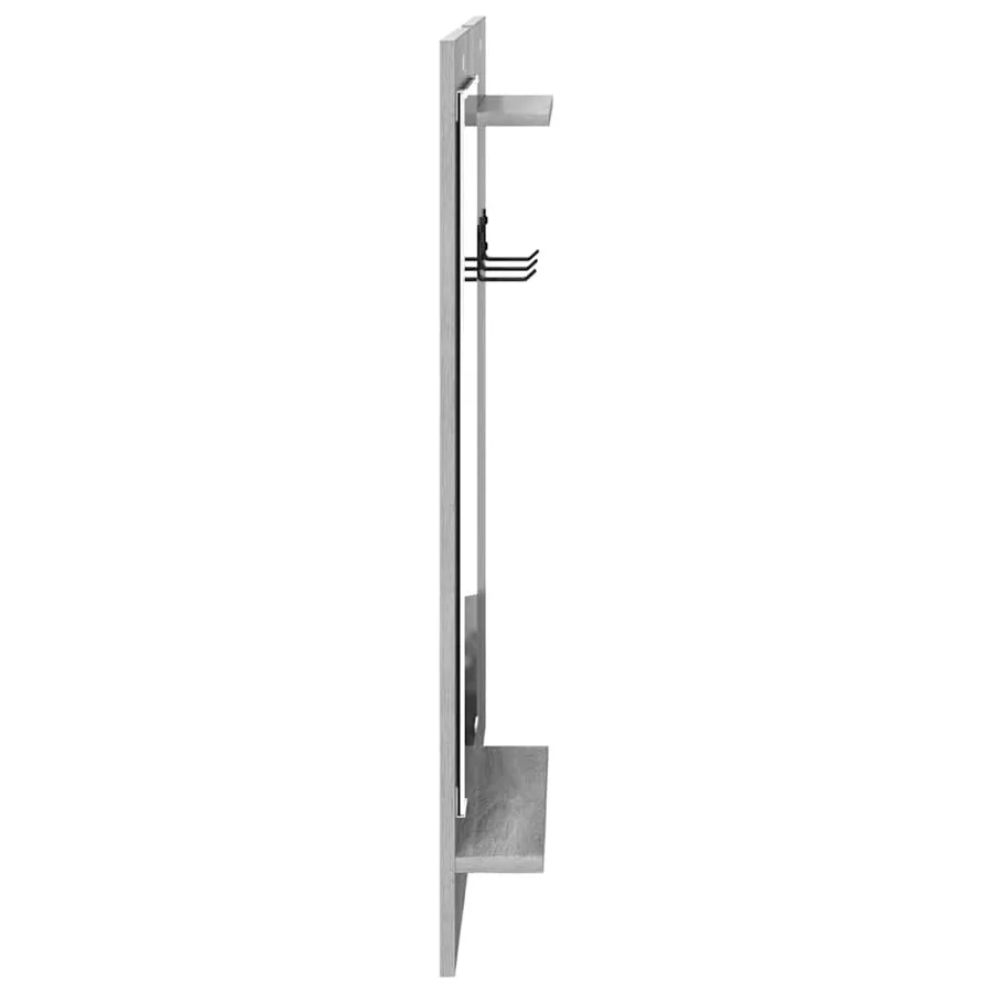 Porte-manteau mural avec étagère Gris Sonoma 70 x 10 x 90 cm - 6