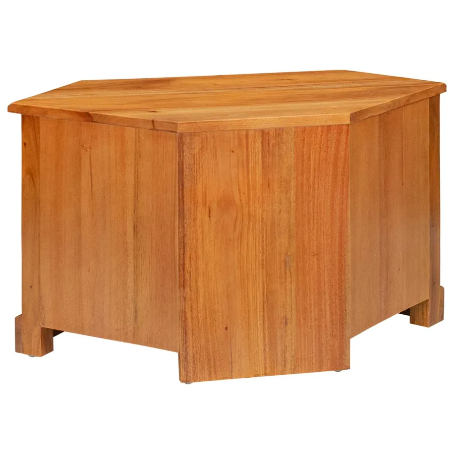 MeubleTVd'Angle Naturel 79 x 40 x 46 cm Bois de Mahogany Massif - 7