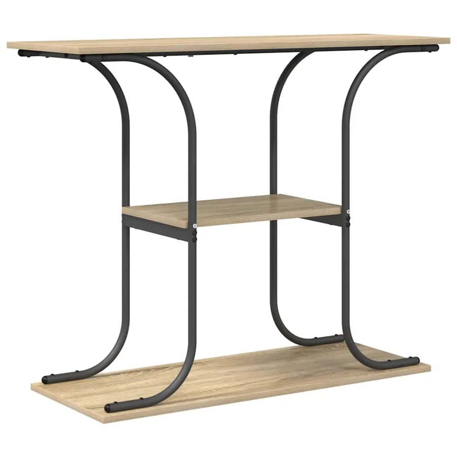 Table console Chêne Sonoma 101 x 35 x 80,5 cm Bois d'ingénierie - 2