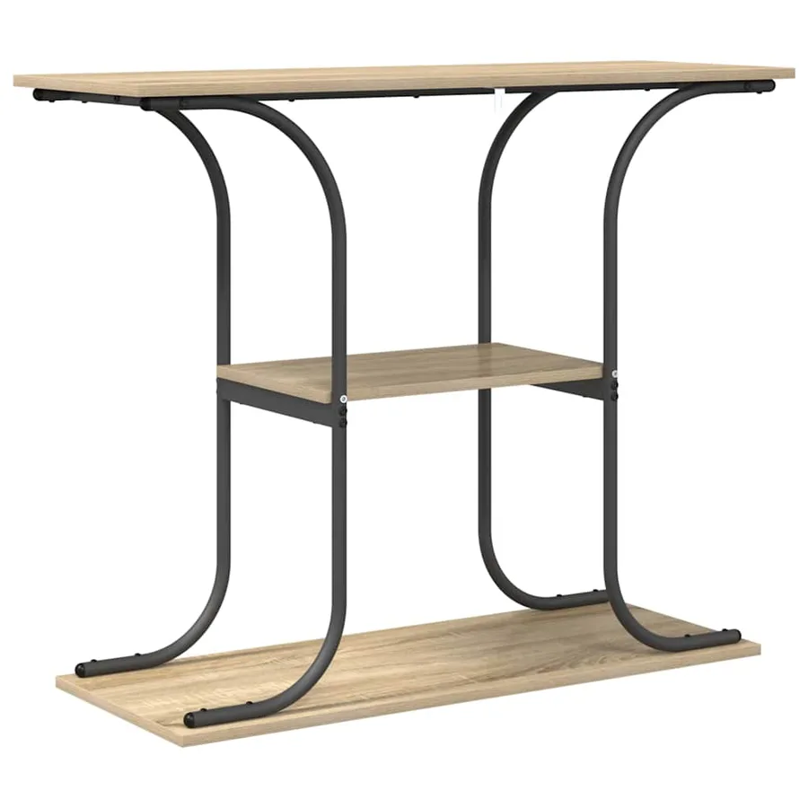 Table console Chêne Sonoma 101 x 35 x 80,5 cm Bois d'ingénierie - 7