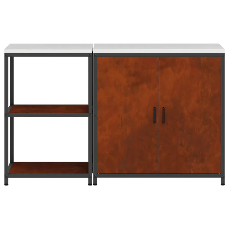 Ensemble de rangement cuisine HATTEM 2 pcs Rouillé Acier - 10