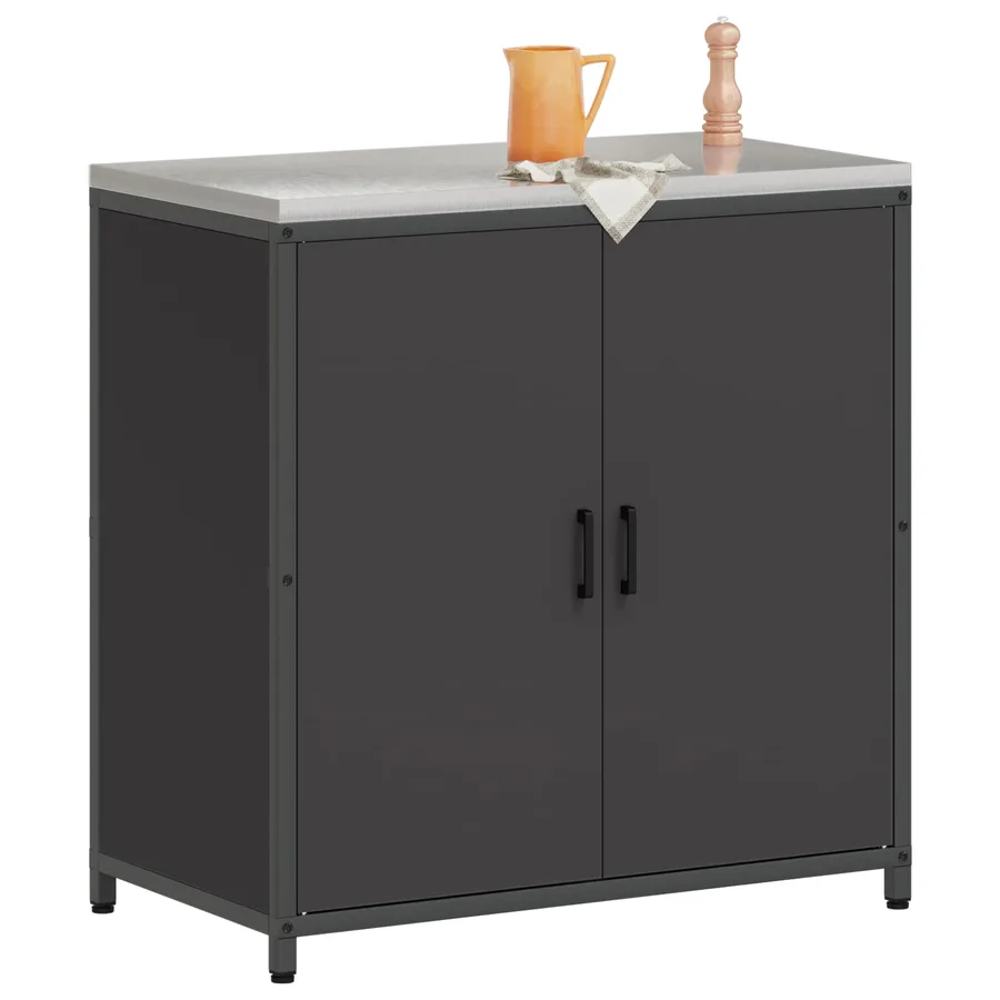 Rangement de cuisine HATTEM Noir 90 x 50 x 92 cm Acier - 3