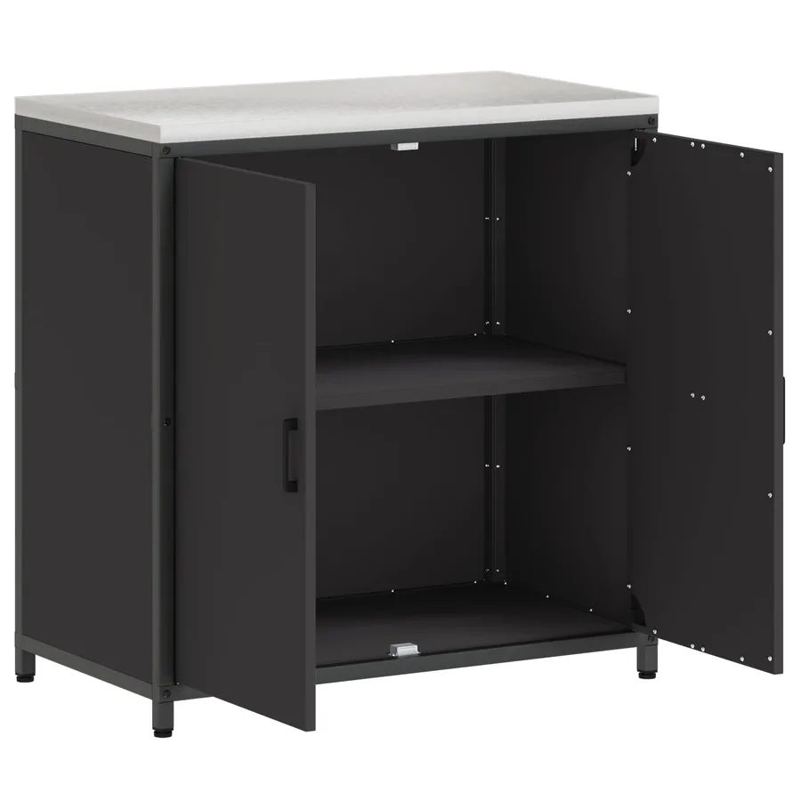 Rangement de cuisine HATTEM Noir 90 x 50 x 92 cm Acier - 6