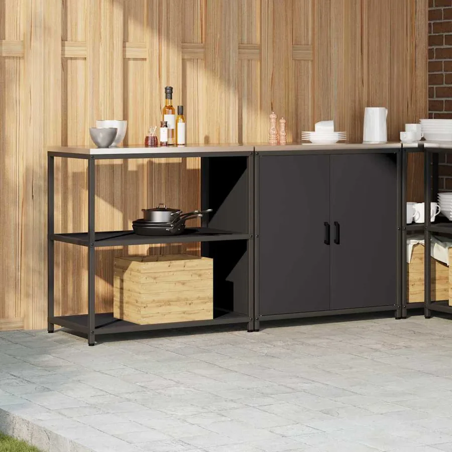 Ensemble de rangement cuisine HATTEM 2 pcs Noir - 4