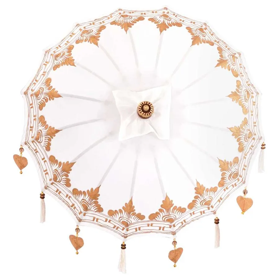 Parasol balinais Crème 125 x 125 x 260 cm - 6