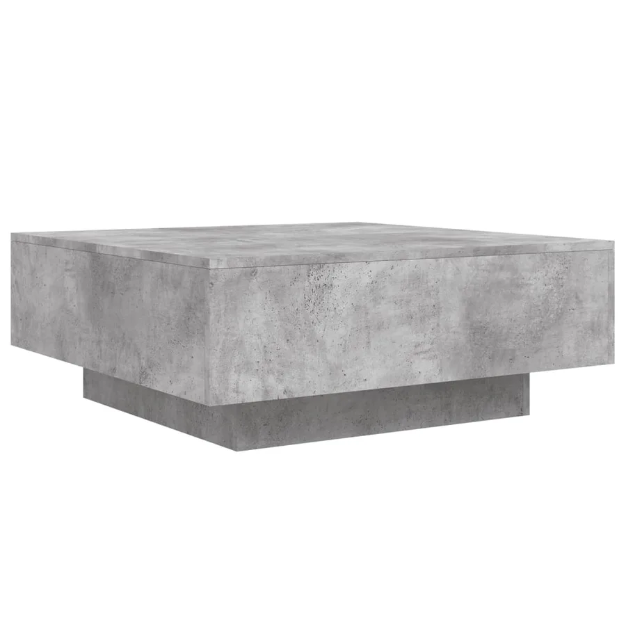 Table basse gris béton 80x80x31 cm bois d'ingénierie - 2