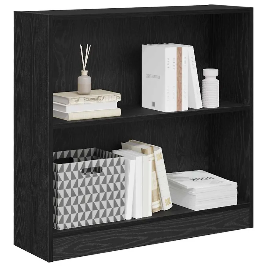 Étagère Chêne noir 80 x 24 x 76 cm Bois d'ingénierie - 3