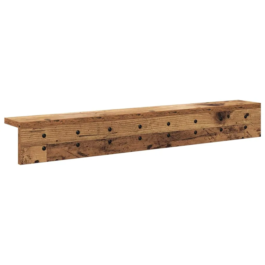 Porte-manteau mural Bois ancien 80 x 10,5 x 10,5 cm - 7