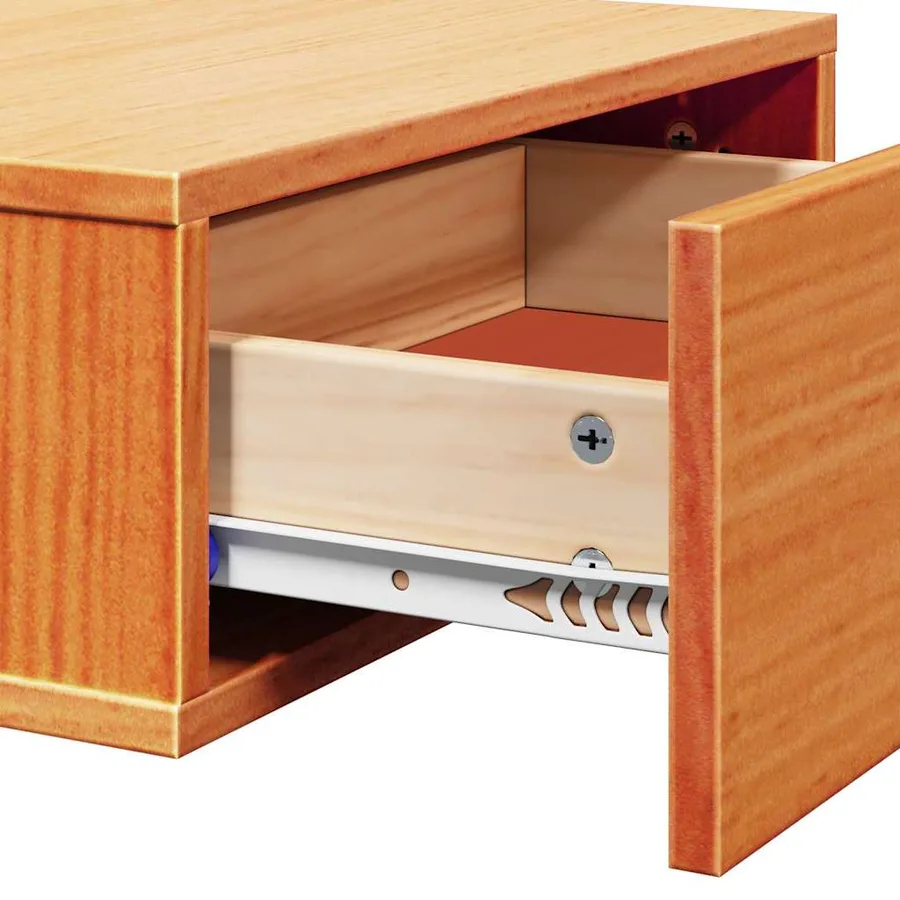 Table de chevet Brun cire 42 x 32,5 x 40 cm Bois massif en pin - 10