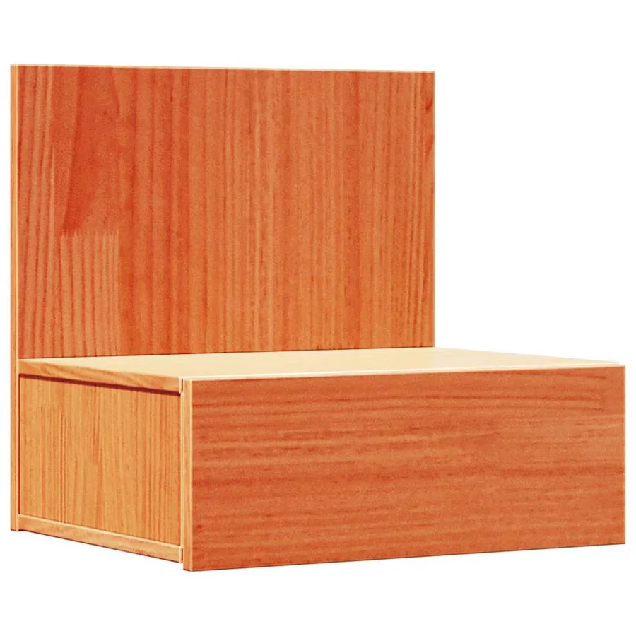 Table de chevet Brun cire 42 x 32,5 x 40 cm Bois massif en pin - 2