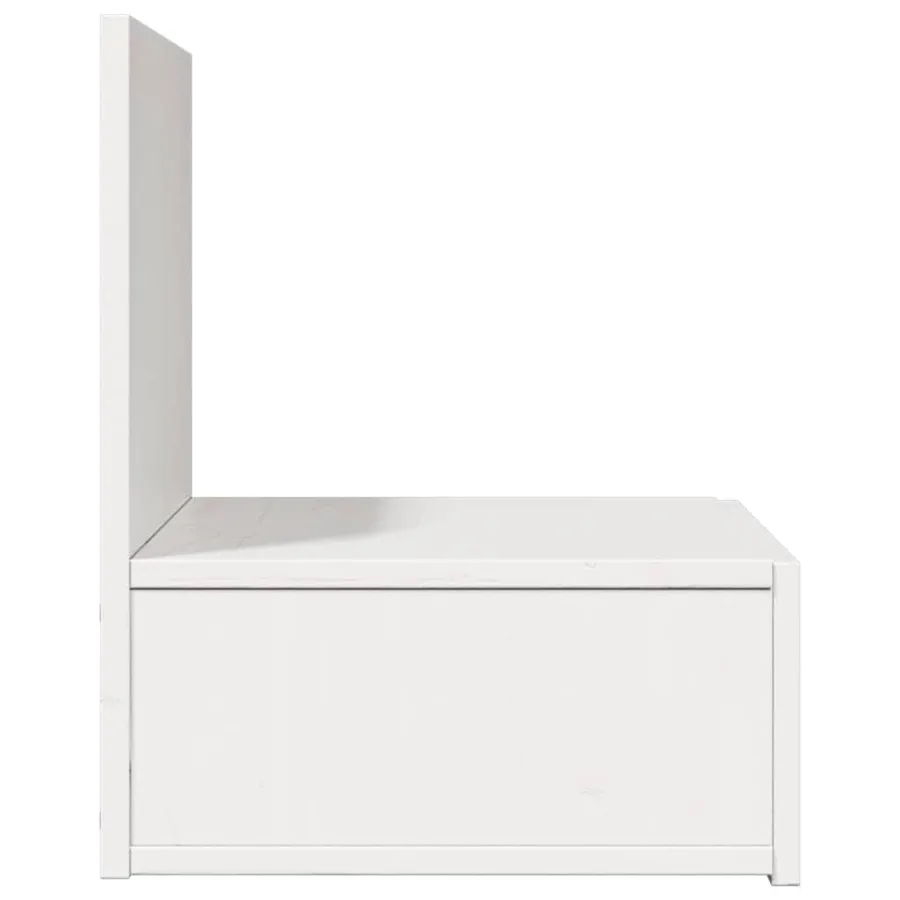 Table de chevet Blanc 42 x 32,5 x 40 cm Bois massif en pin - 7