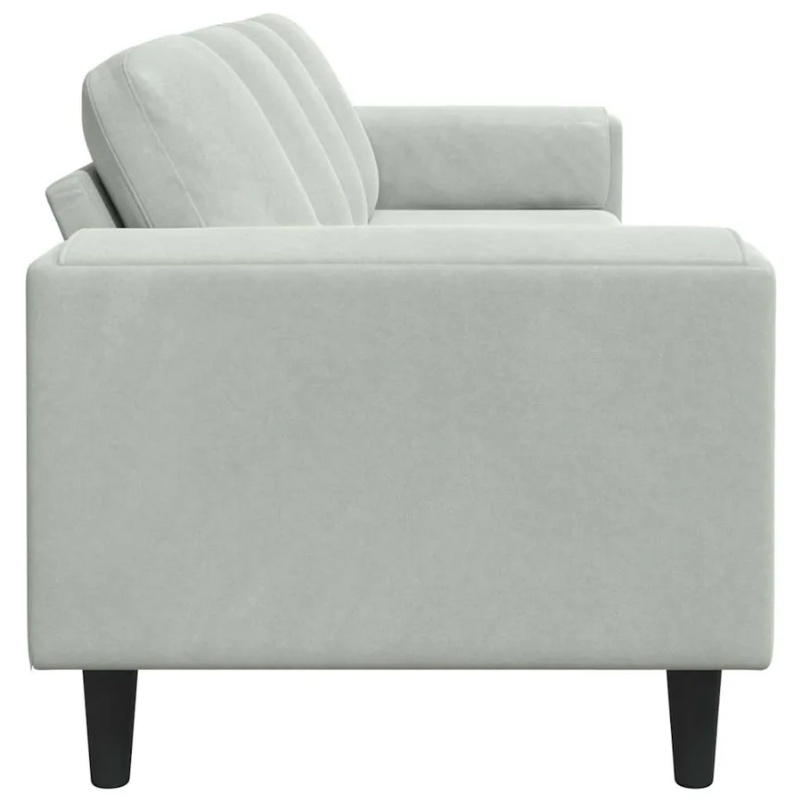 Canapé de salon Gris clair 250 x 77 x 76 cm - 5