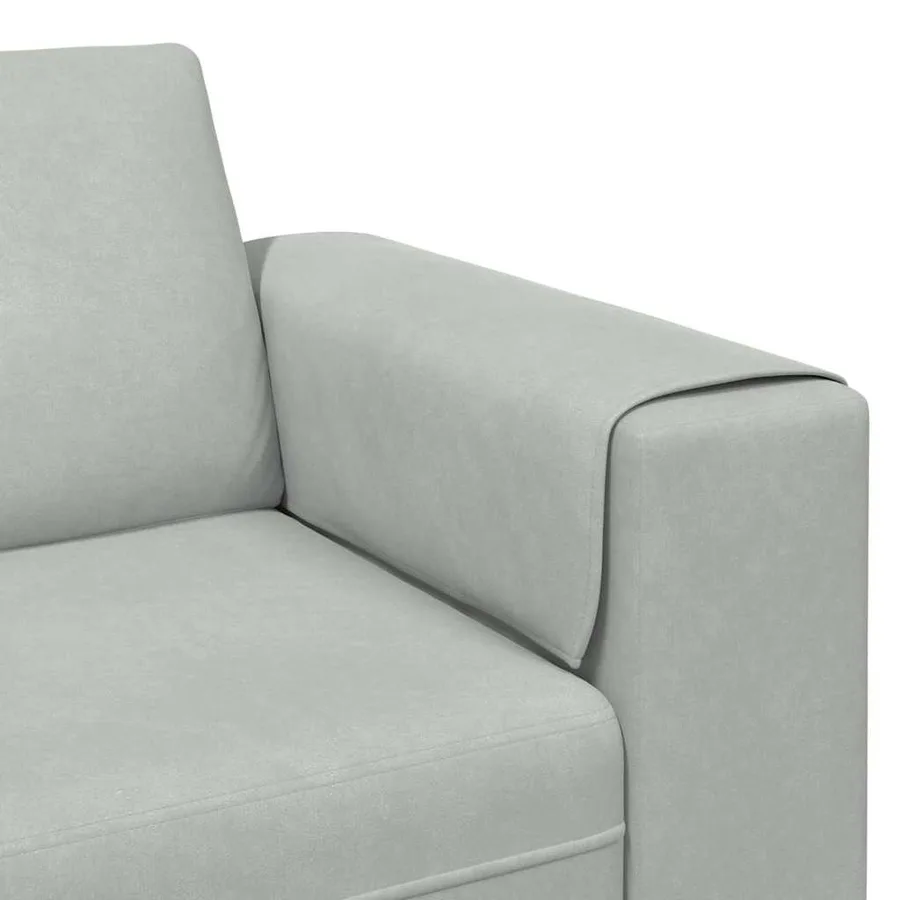 Canapé de salon Gris clair 250 x 77 x 76 cm - 7